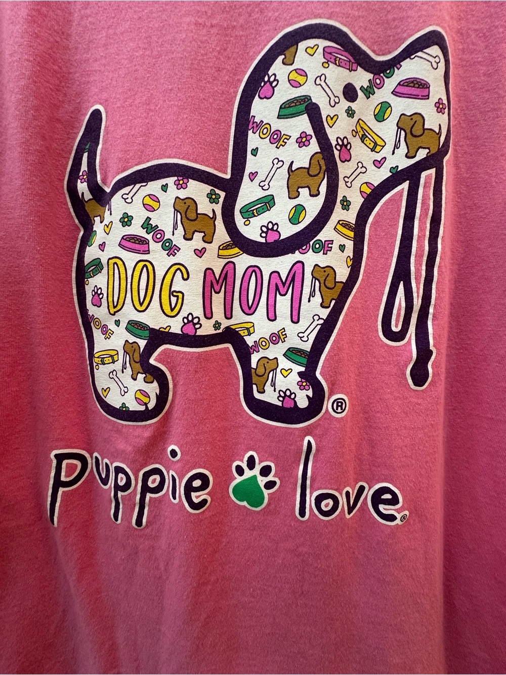 Puppie Love Short-Sleeve Tee in Pink